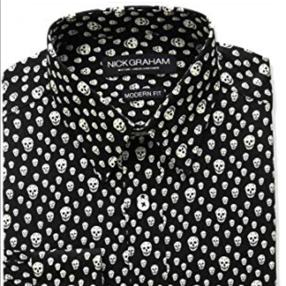 skull dress shirt